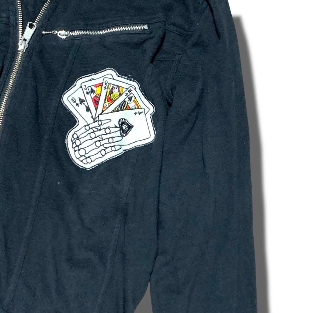 手越着用　PPFM つなぎ　オールインワン　スウェット　黒　y2k グランジ