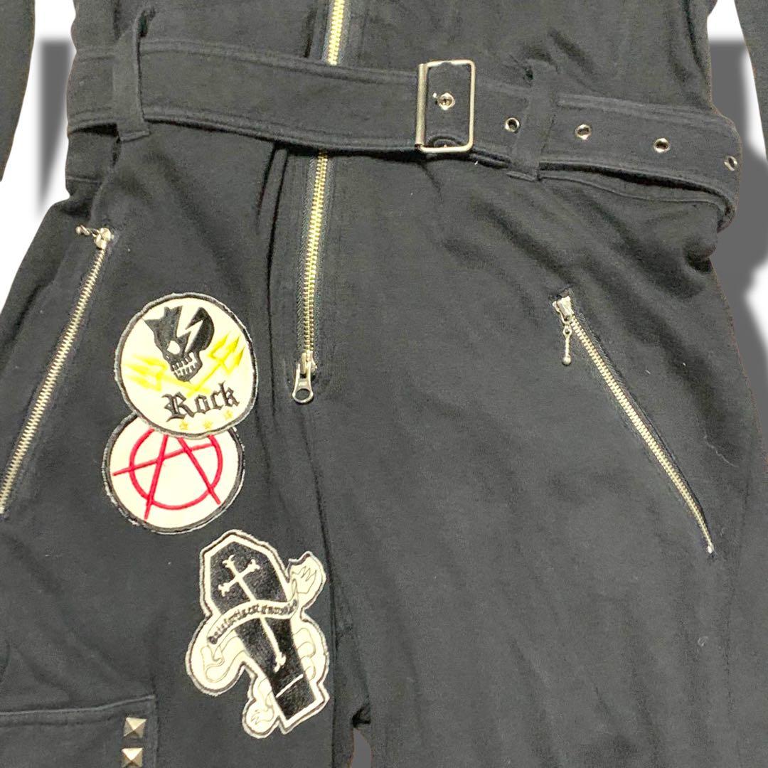 手越着用　PPFM つなぎ　オールインワン　スウェット　黒　y2k グランジ