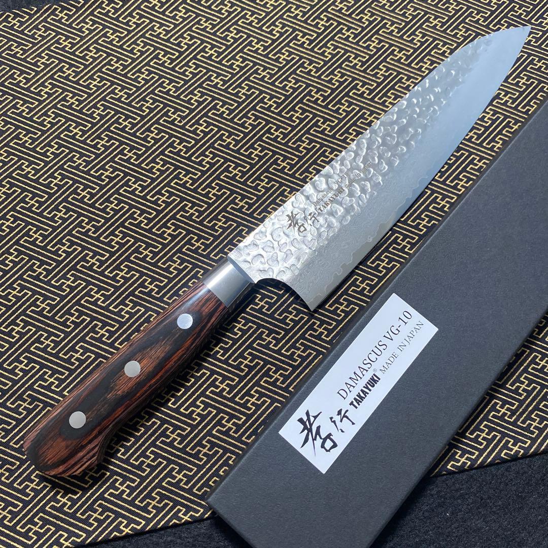 堺 孝行 33層 槌目ダマスカスVG10牛刀 210mm