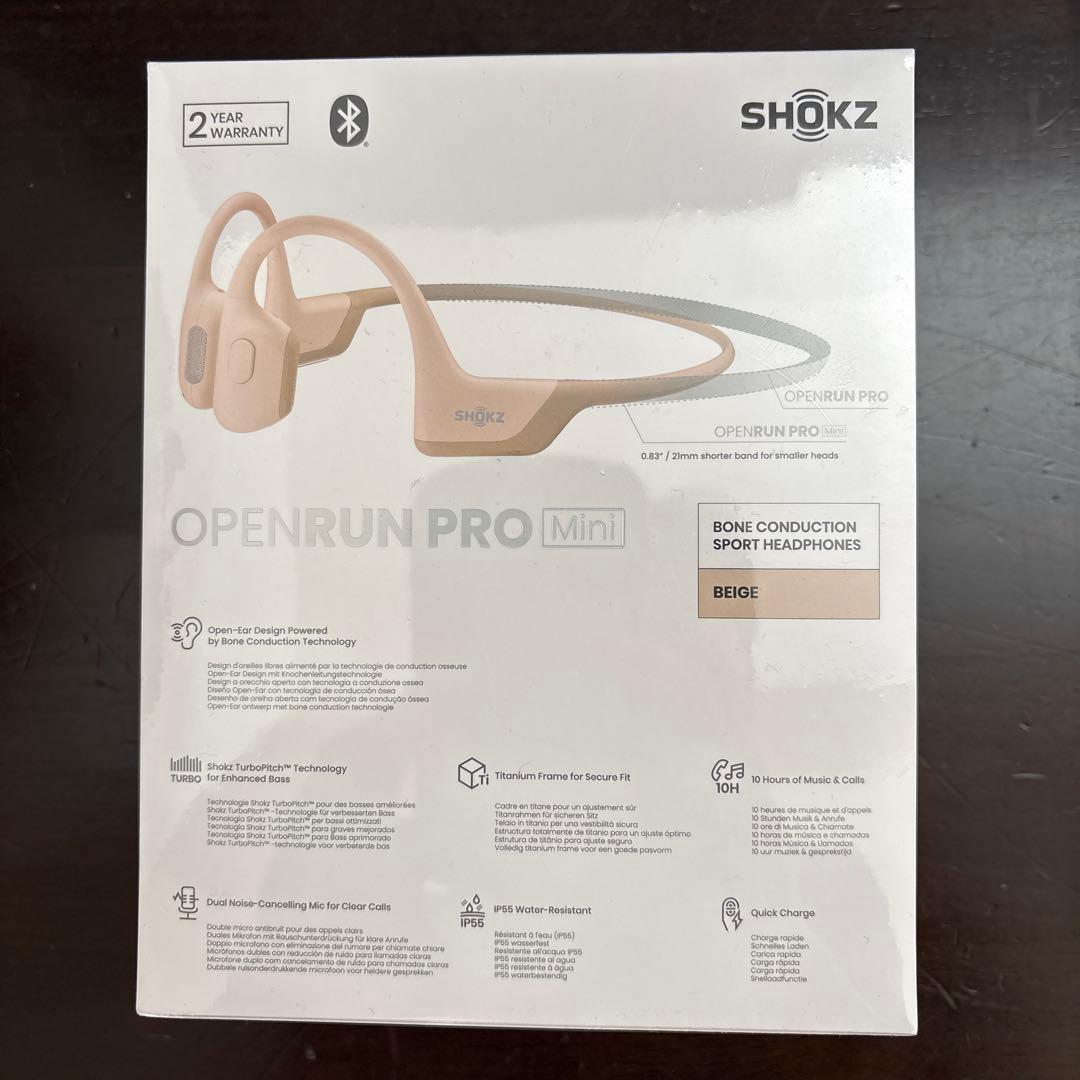 SHOKZ OPENRUN PRO Mini 骨伝導イヤホン ベージュ新品未開封