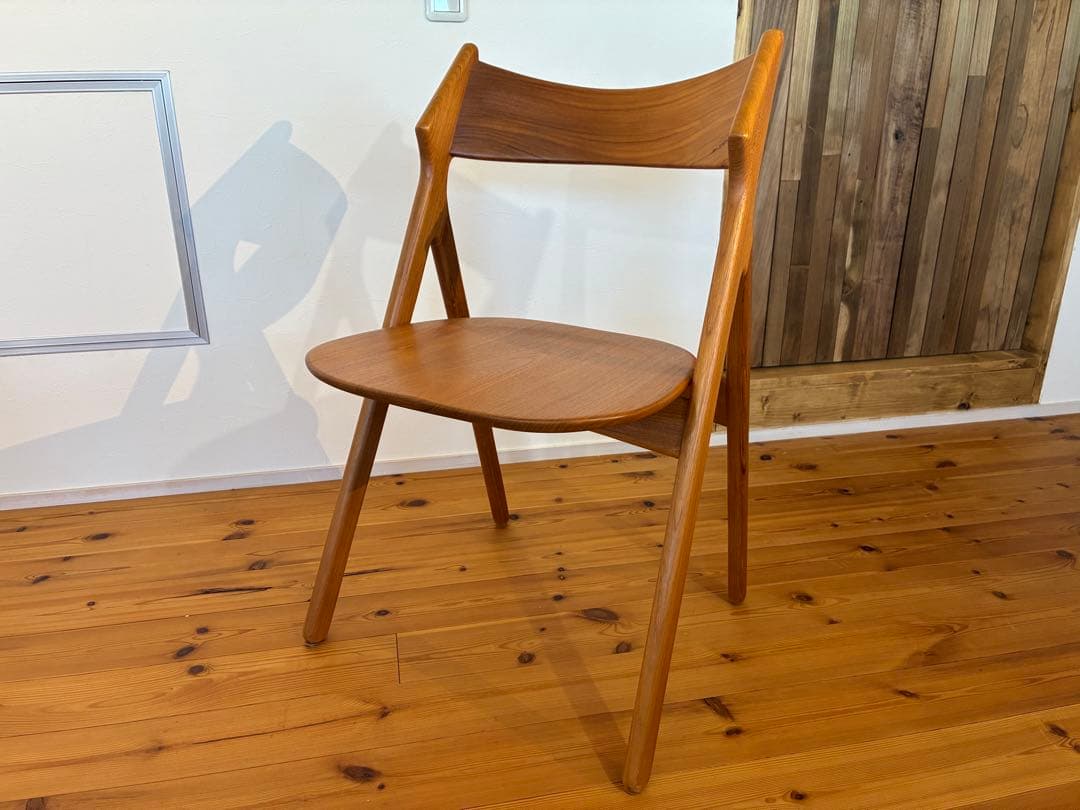 チーク　チェア　美品CHLOROS Scissors ❶　木製　クロロス北欧家具