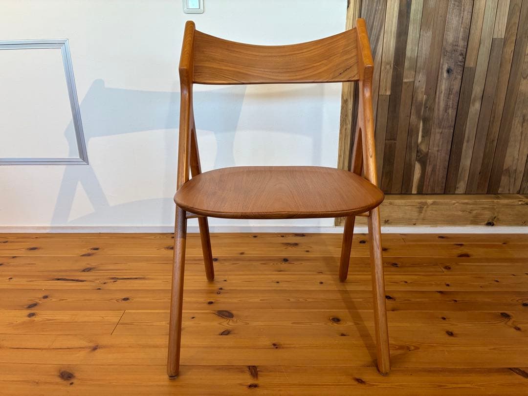 チーク　チェア　美品CHLOROS Scissors ❶　木製　クロロス北欧家具