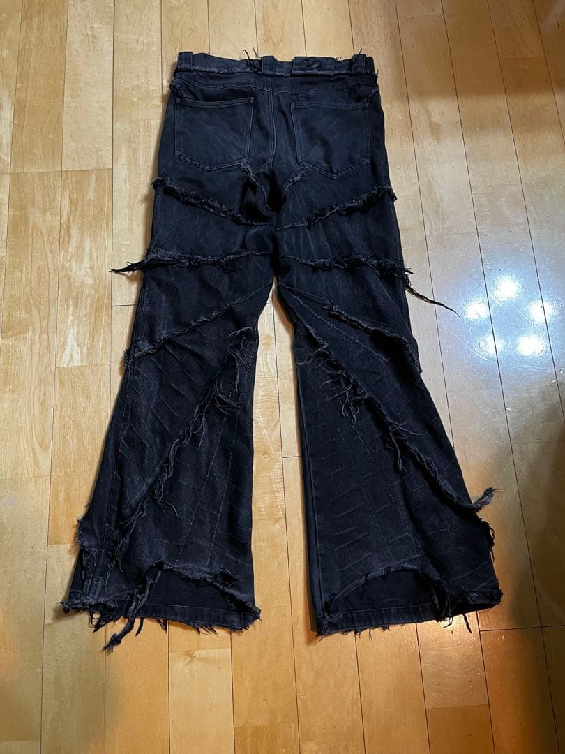 パンツ cyvist FLARE WEBDENIM BLACK size30