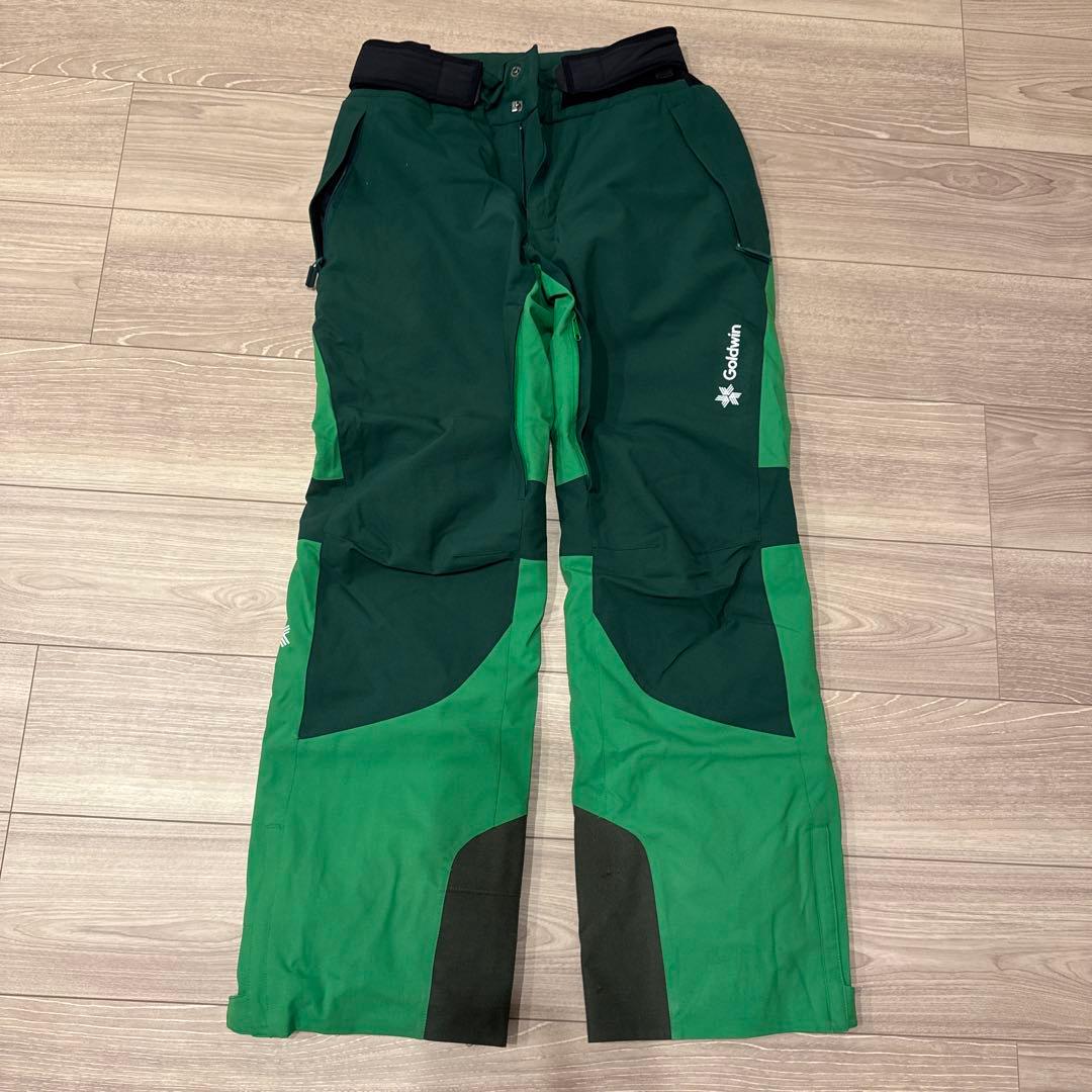 Goldwin スキーウェア上下セット　サイズM (グリーン×ブルー)