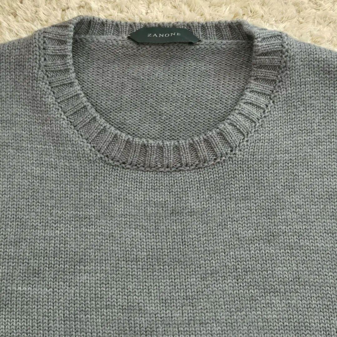 ひ*ん様 ZANONE グレー 5G クルーネックニット GIRO