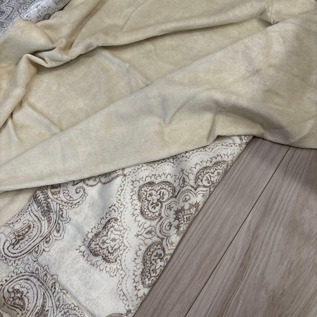 +sleep. あったか掛け布団カバー グレー &ブラウン150x210cm