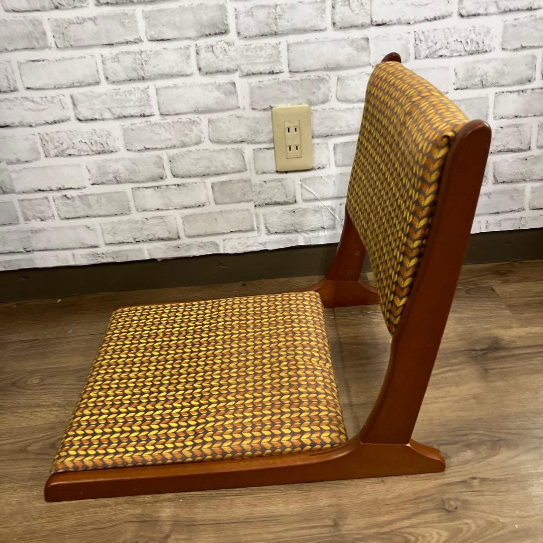 A-2 ③アンティーク レトロポップ 昭和レトロ 折り畳み座椅子 幾何学模様