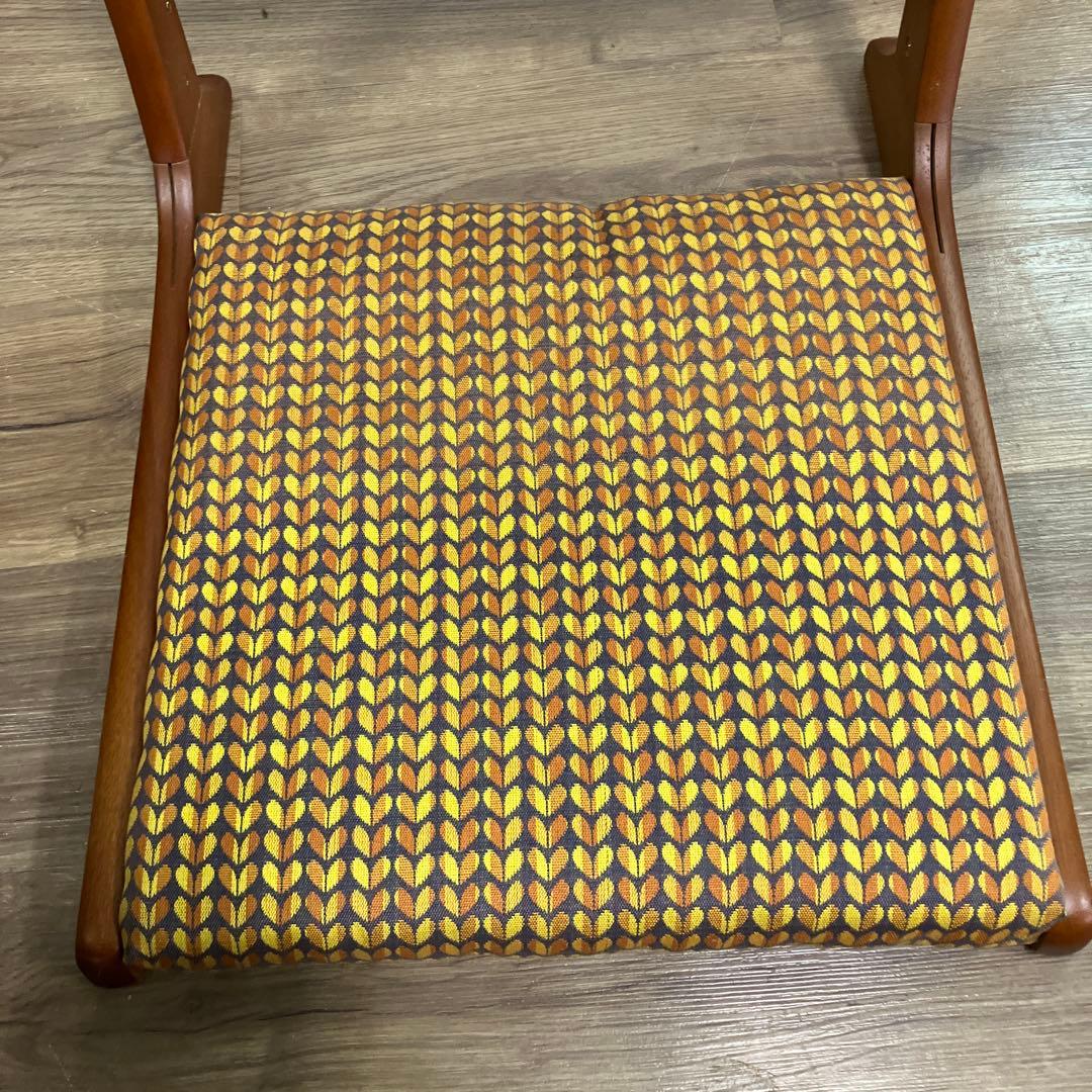 A-2 ③アンティーク レトロポップ 昭和レトロ 折り畳み座椅子 幾何学模様