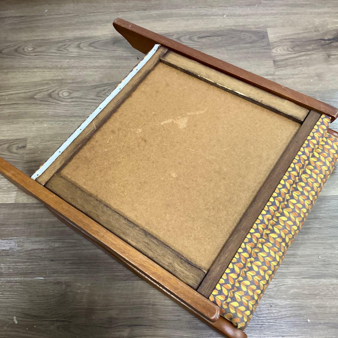 A-2 ③アンティーク レトロポップ 昭和レトロ 折り畳み座椅子 幾何学模様