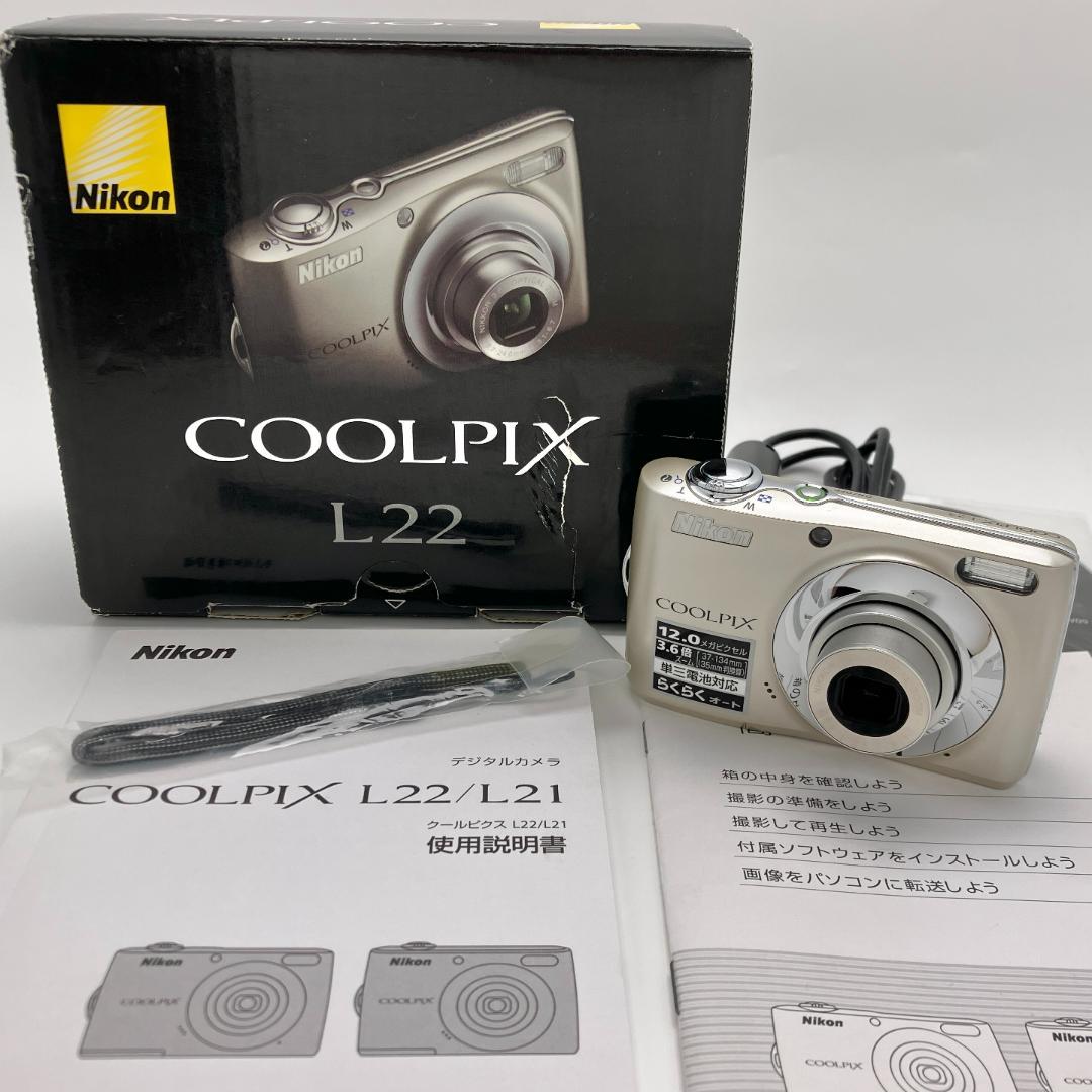【極美品 動作確認済み】Nikon COOLPIX L22 コンパクトデジカメ