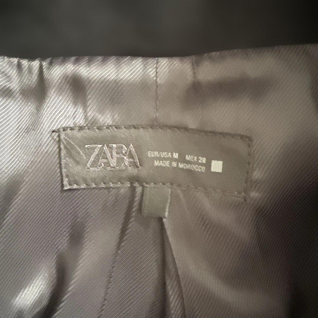 ZARA ウール混紡ショート丈ダブルブレストコート　サイズM