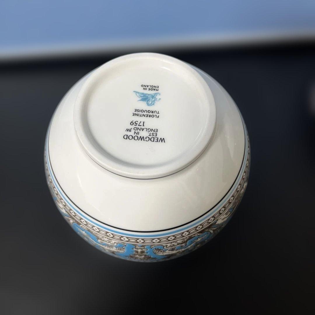 ［新品］フロレンティーン ラウンドボウル　ターコイズ＆フューシャ