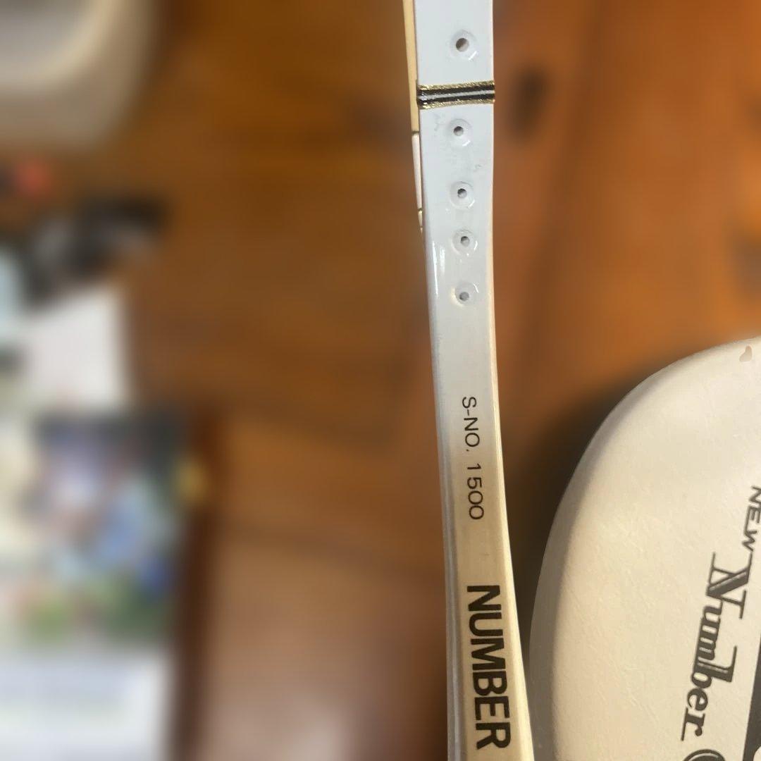 軟式テニスラケットカバー付き　伝統のウッドnewNUMBERONE