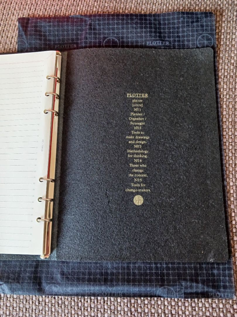 【新品未使用】PLOTTER プロッター 6穴リングレザーバインダー A5サイズ
