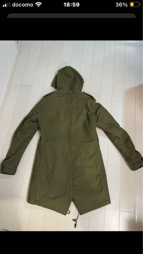 wjk stretch satin M64 ボア モッズコート　L