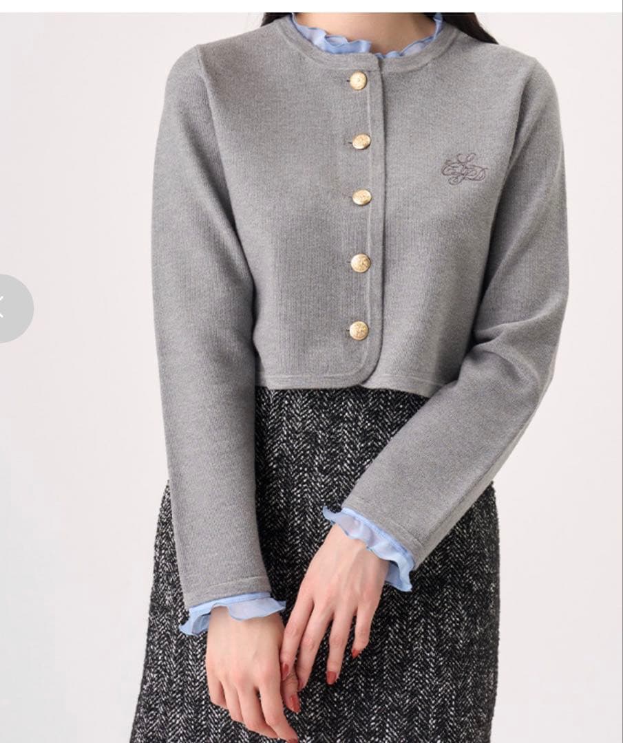 【新品未使用】CELFORD フリルデタッチャブルカーディガン