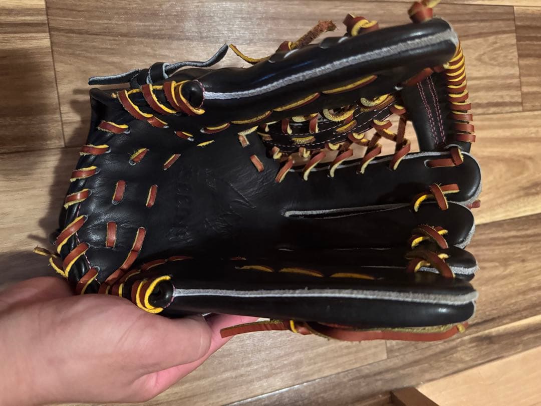 【ほぼ未使用】ジームス 一般軟式 外野用グラブ SV529GBN 三方親シリーズ