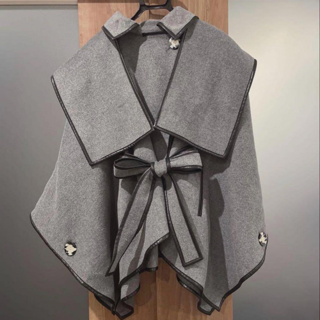 【極美品】snidel 新木優子 コート ポンチョ コラボ グレー