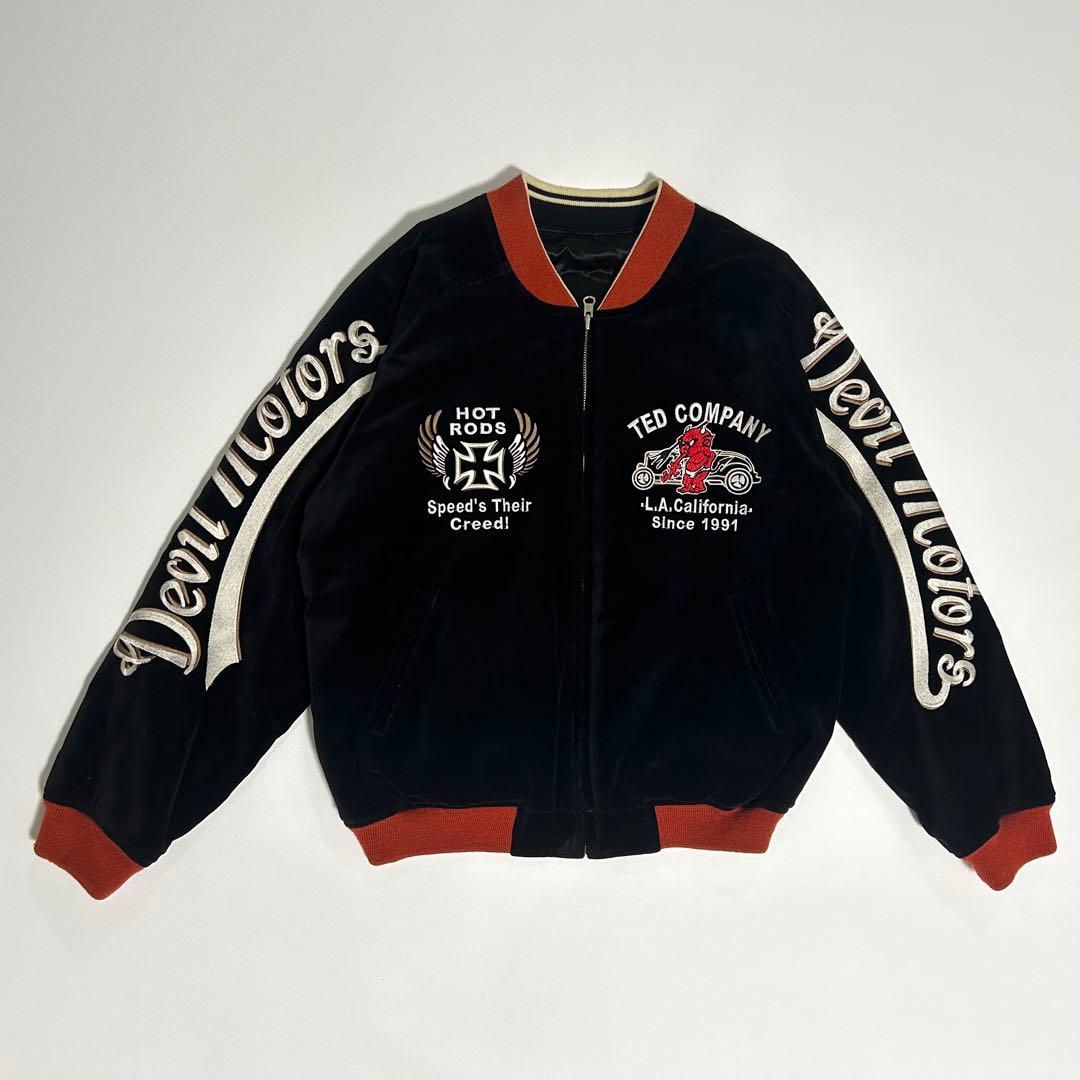 【希少】TEDMAN テッドマン リバーシブル スタジャン 42 黒× 刺繍