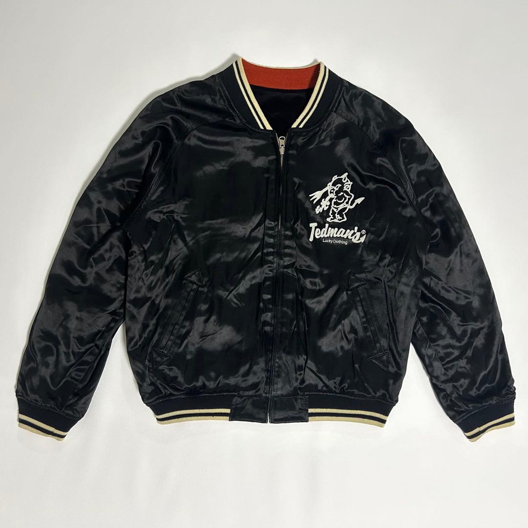 【希少】TEDMAN テッドマン リバーシブル スタジャン 42 黒× 刺繍