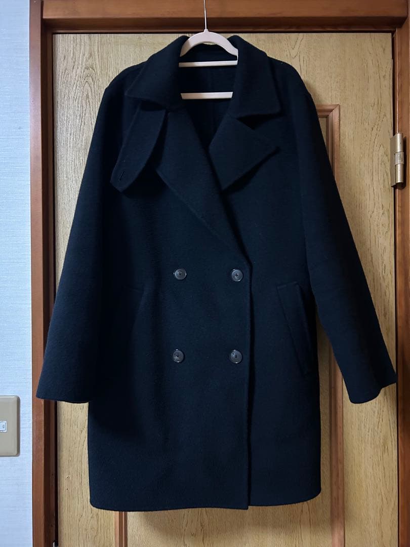 自由区【今季】ウールリバーダブルブレストコート