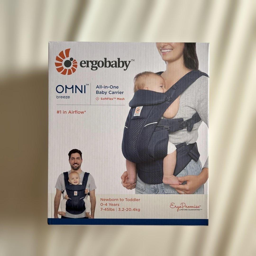 【エルゴベビー】ネイビー 抱っこ紐 収納ポーチ付き　メッシュ　オムニブリーズ
