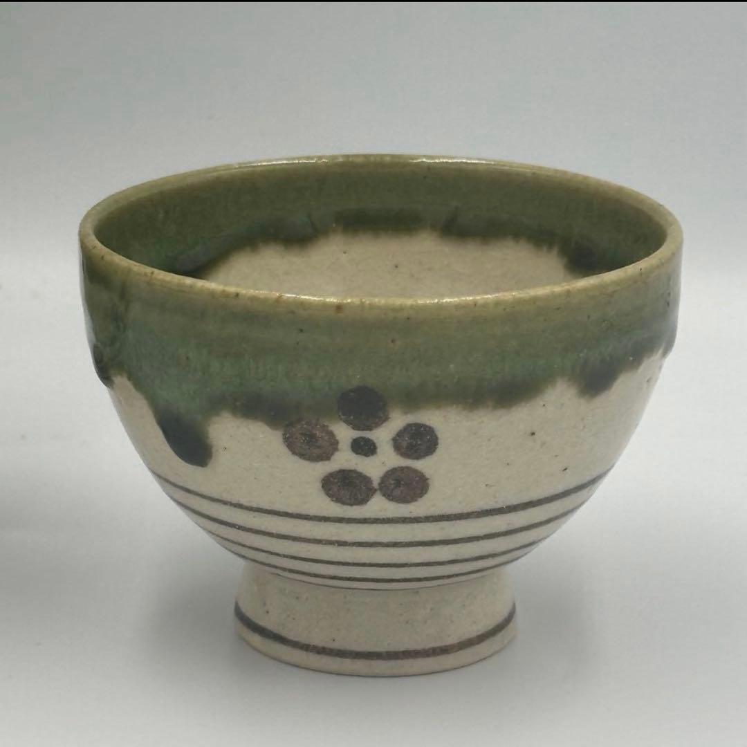 加藤光右衛門作　織部汲み出し茶碗　5客揃　共箱