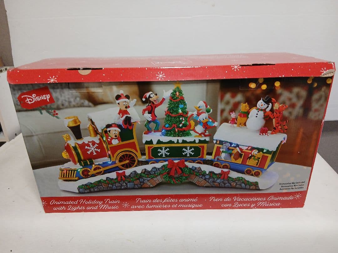 ディズニー　クリスマストレイン　サウンド付き、クリスマス飾り　照明LED