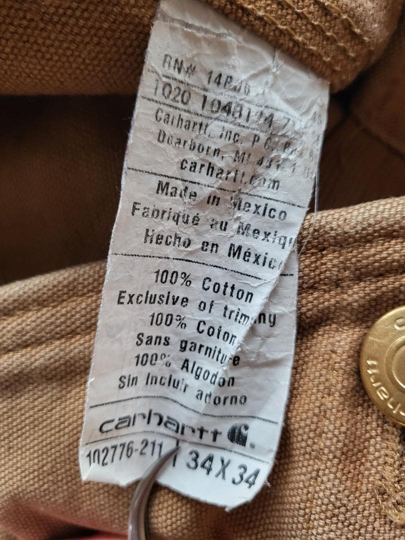 Carhartt ダブルニーオーバーオール ●アメリカ古着（商品番号5466）