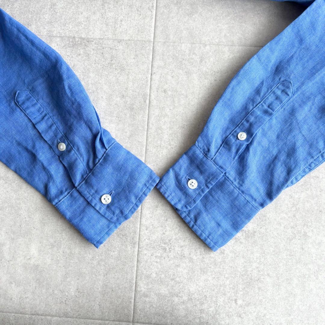 【未使用】Frank&Eileen リネン100% シャツ Eileen ブルー