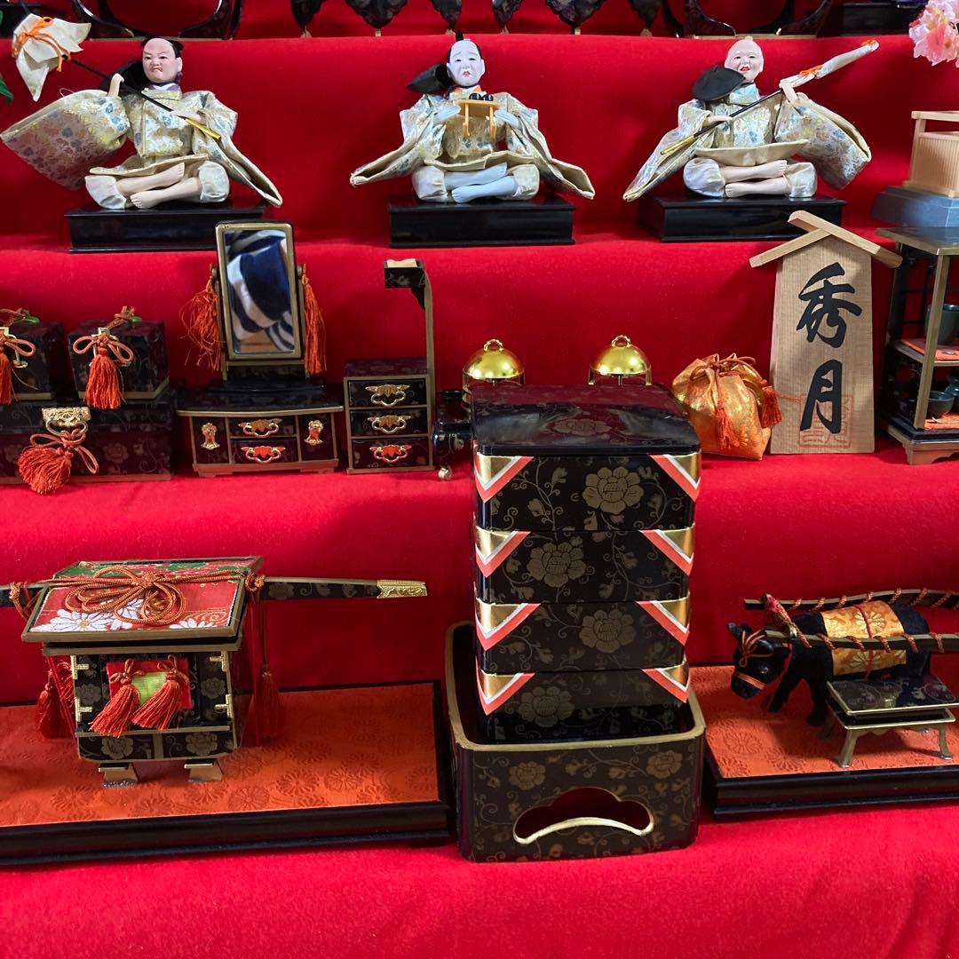 秀月 雛人形 日本人形 七段飾り 桃の節句 雛祭り セットNo.③