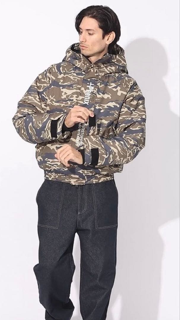 新品　プラスフェニックス　+phenix　迷彩柄　ダウンジャケット　メンズ