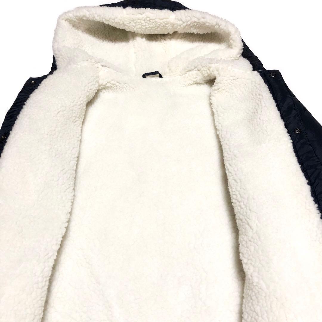 レア■ Jリーグ初期ベンチコート■濃いネイビー・L相当・裏ボア・サッカー・当時物