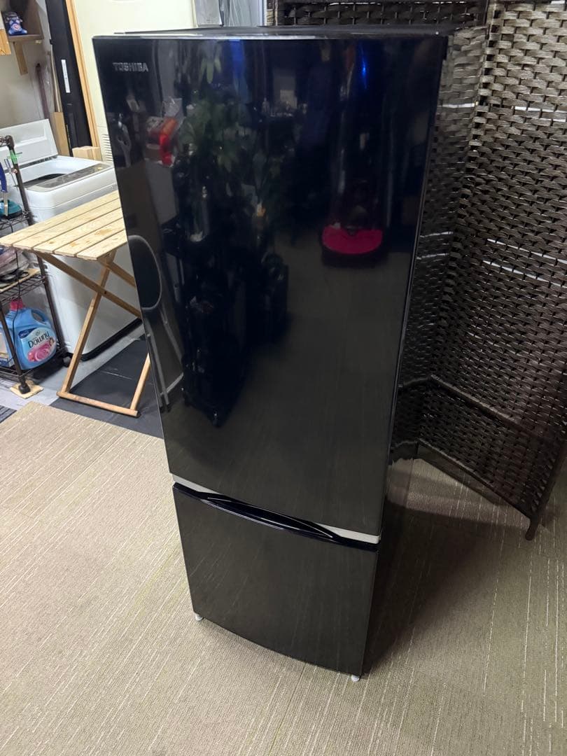 【洗浄消毒作業済】TOSHIBA 171L 冷凍冷蔵庫 GR-M17BS(K)