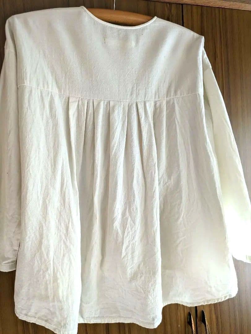 2025年 evam evaコットン　ウールノーカラーシャツ　24,200円