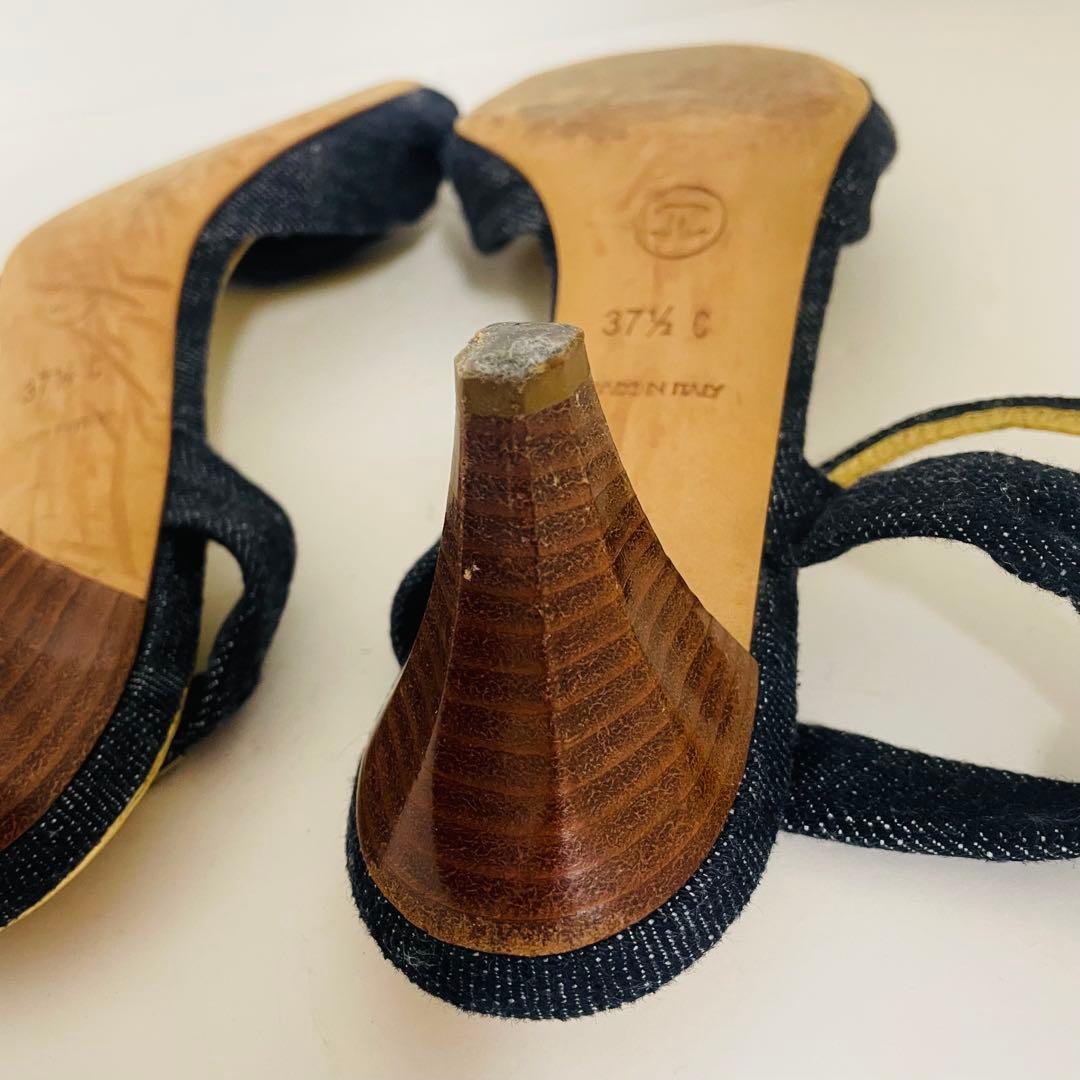 CHANEL デニムサンダル パンプス ヒール