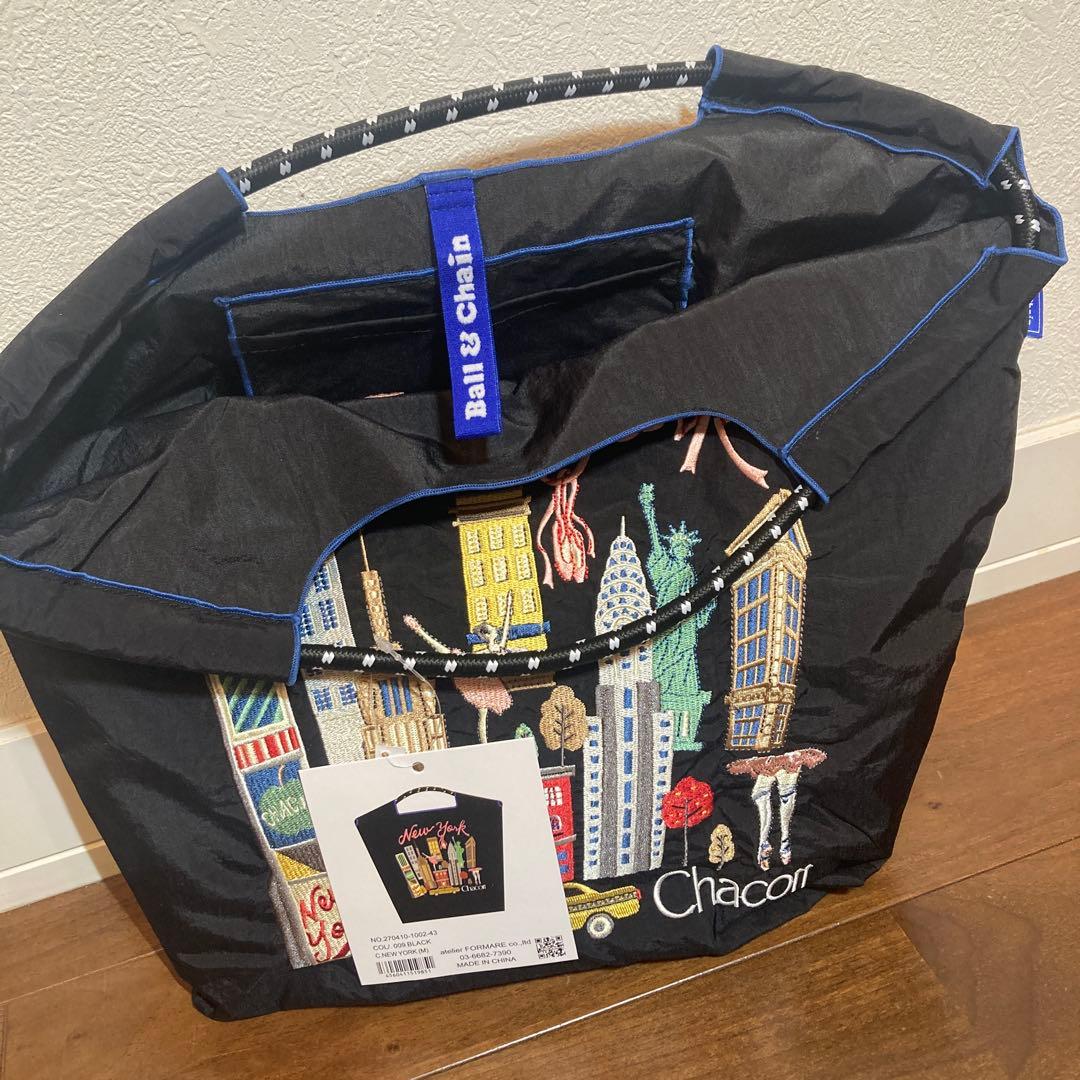 【新品・正規品】 ボール＆チェーンChacott NY刺繍エコバッグMサイズ