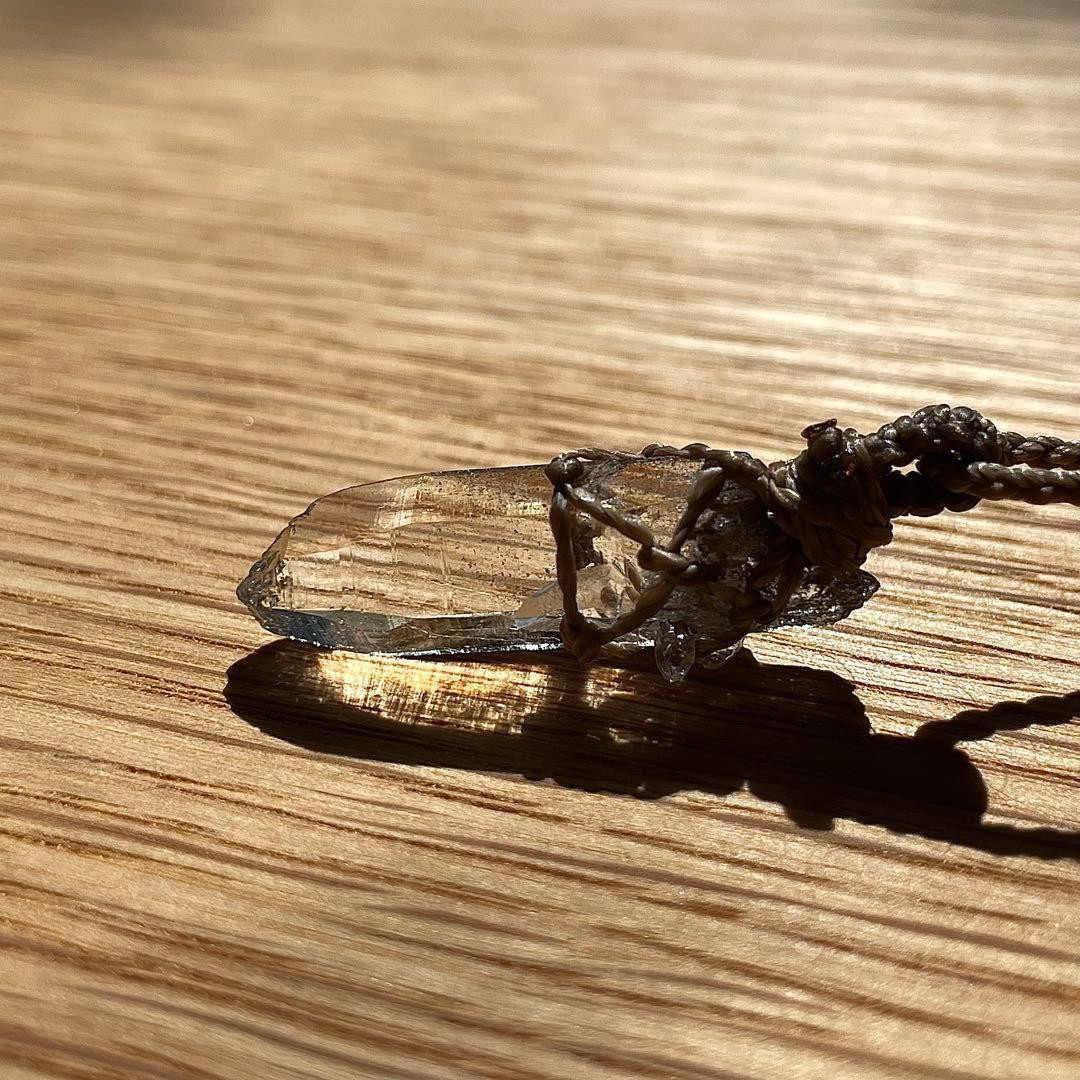 ヒマラヤ水晶 ガネッシュヒマール ＊ マクラメペンダント ネックレス 54