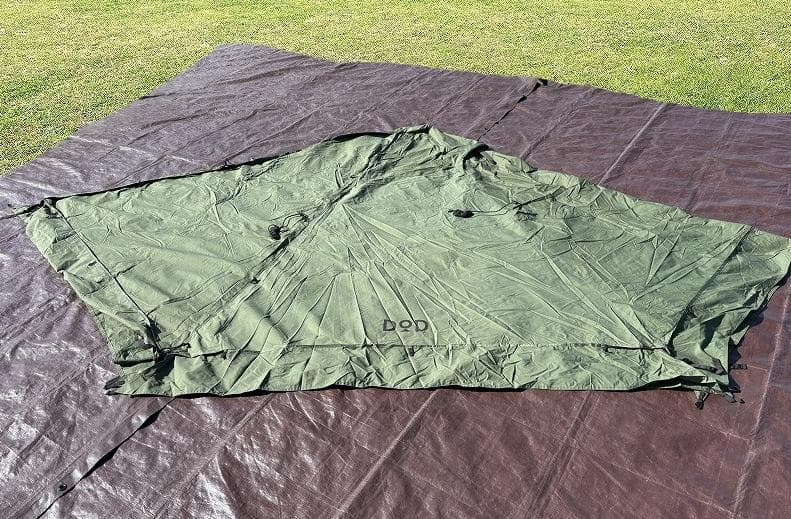 ふ*ん様 未使用！DOD ムシャテント T1-819 カーキ グランドシート付き