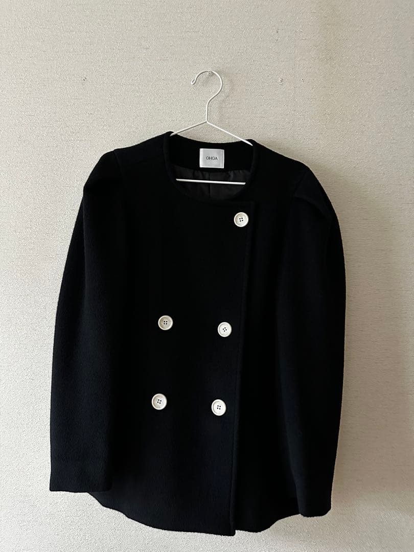 OHGA パフコート　黒　PUFF コート　オーガ　美品　ブラック