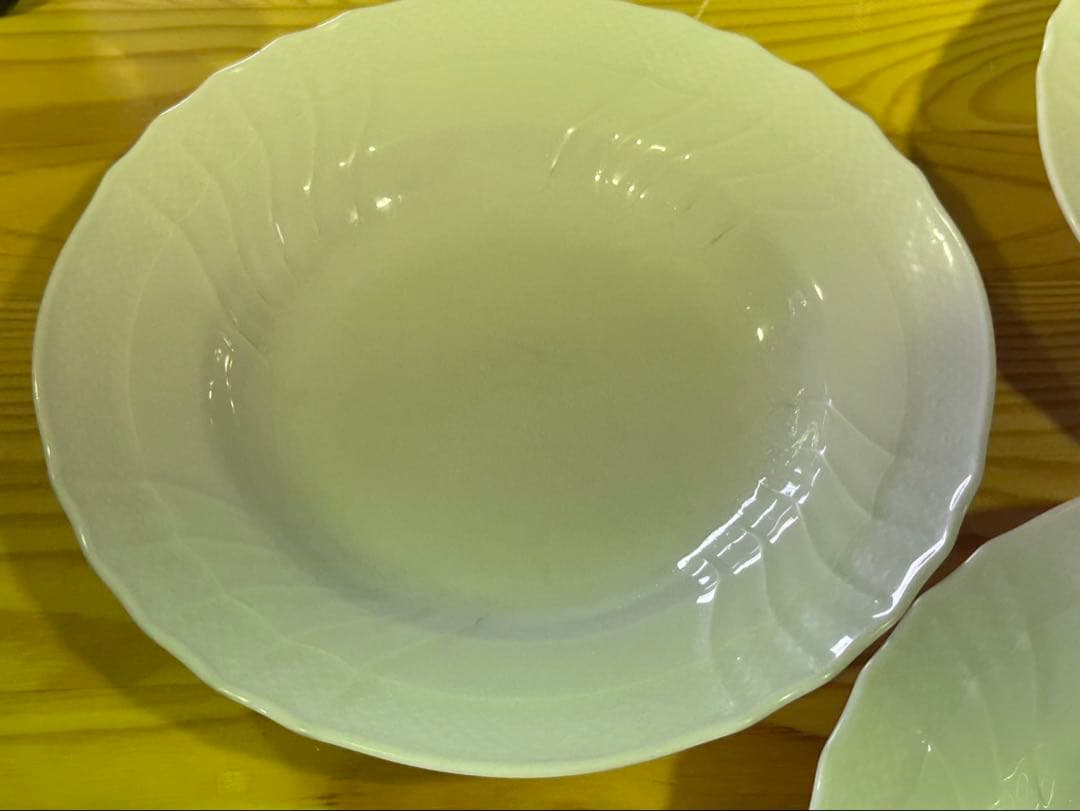 k540 ジノリ ボウル スーププレート　ベッキオホワイト23.5センチ 4枚