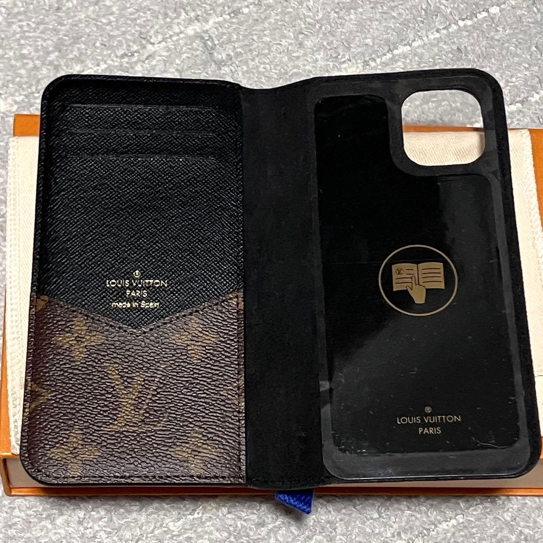 ルイヴィトン［iPhone11］フォリオ　スマホケース　モノグラム　付属品あり