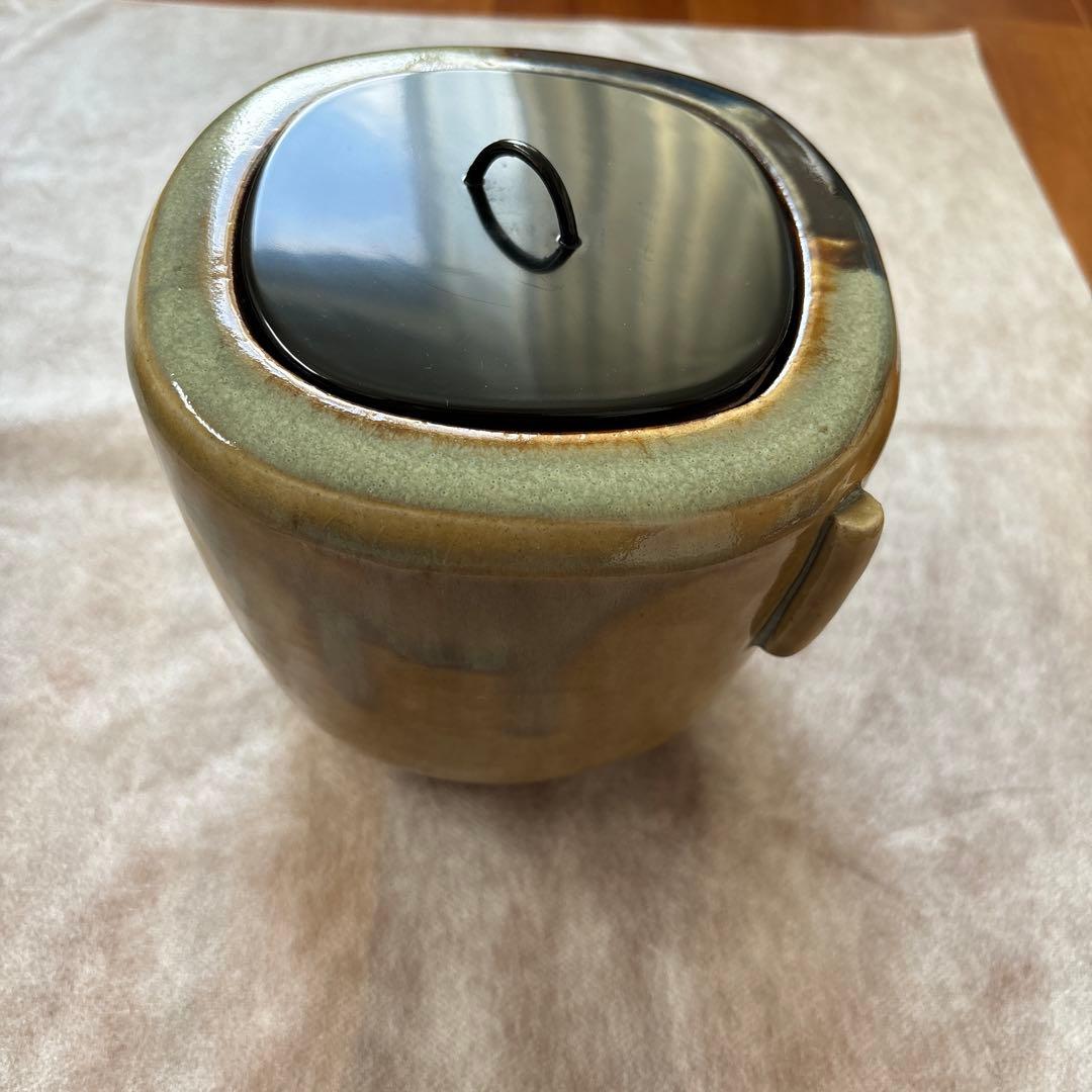 茶道具　水指　口四方　陽炎園　膳所　ぜぜ