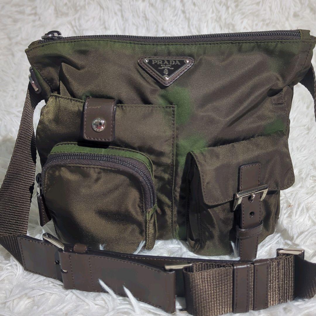 〈極美品〉PRADA 三角ロゴ ウエストポーチ レザーベルト Lサイズ