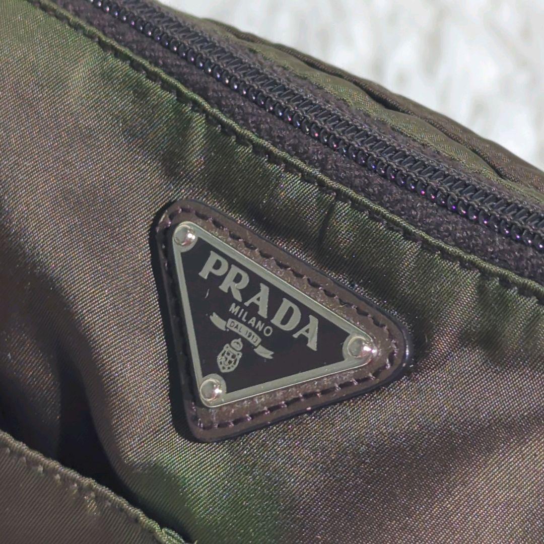 〈極美品〉PRADA 三角ロゴ ウエストポーチ レザーベルト Lサイズ