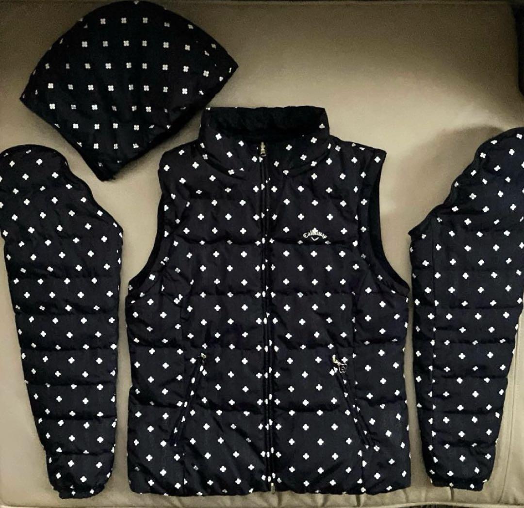 【美品】Callaway リバーシブル デタッチャブル ダウンブルゾン サイズL