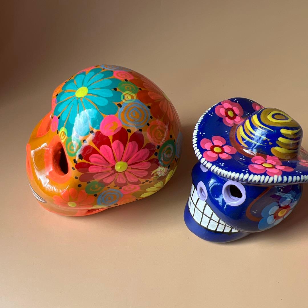 メキシコ　ドクロ　スカル　置物　5セット