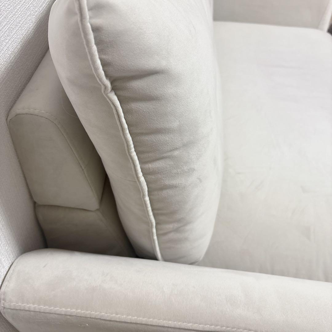 ニトリ　コンパクトソファ　コンパクト　ソファ　ライトグレー　ホワイト　二人掛け