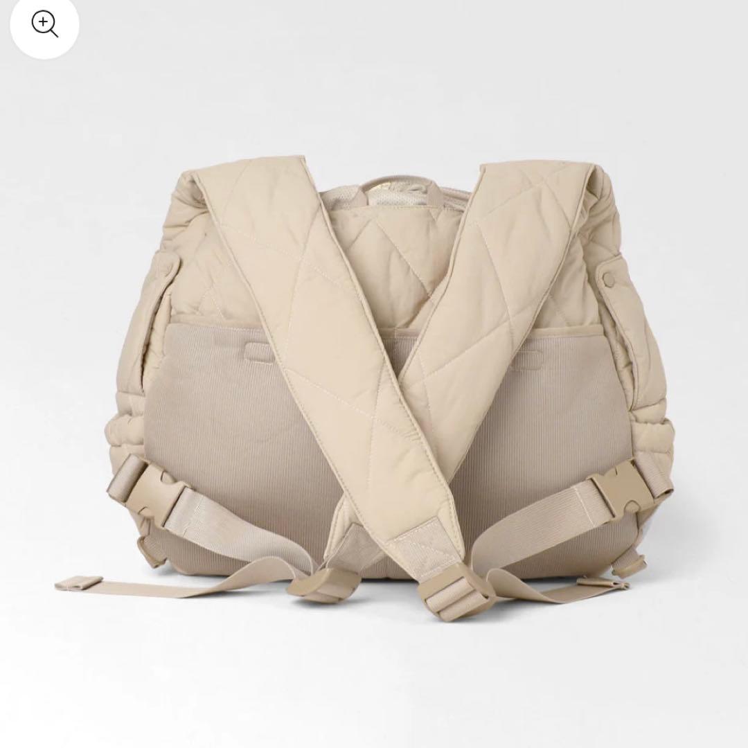 【新品】moncheri キルティングメッシュ付きフロントバッグ★M★ベージュ