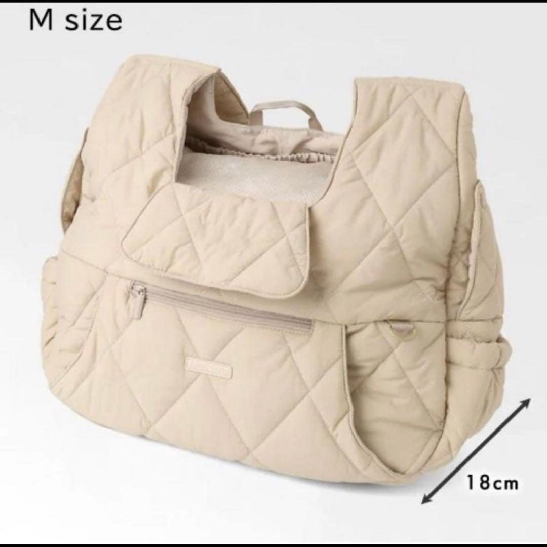 【新品】moncheri キルティングメッシュ付きフロントバッグ★M★ベージュ